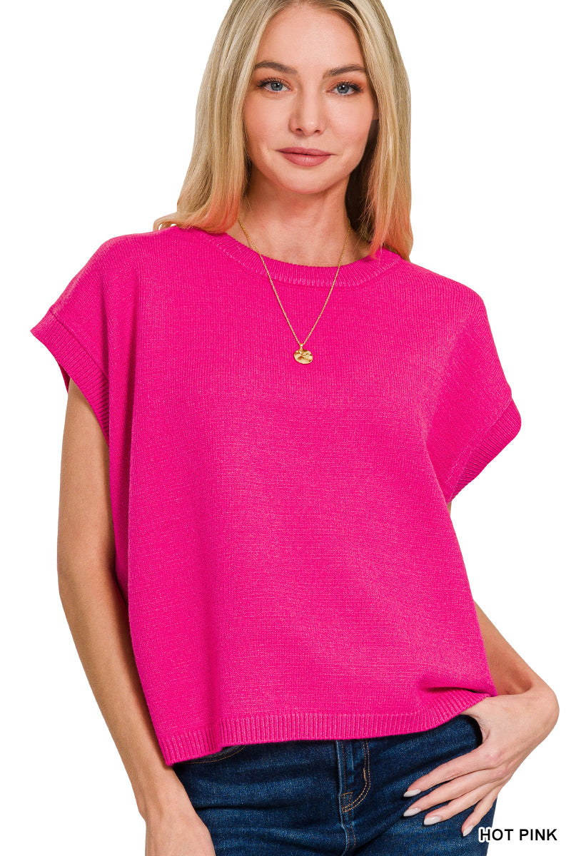 Hot Pink Sweater Vest